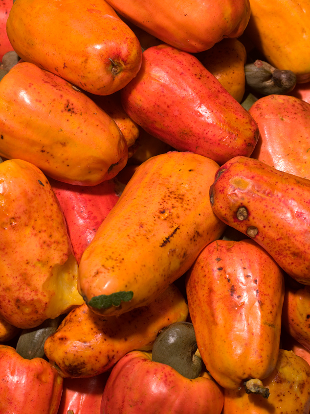 Cashew fruit as can be found in local markets